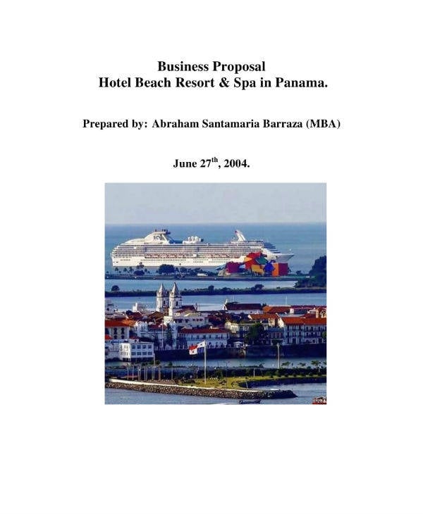 business plan hotel beach resort spain panama