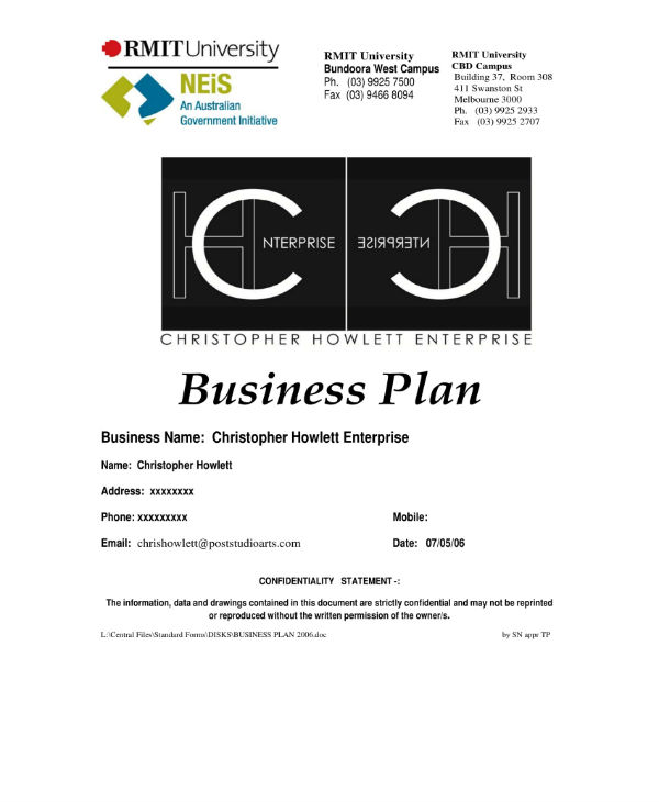 business plan sample 0