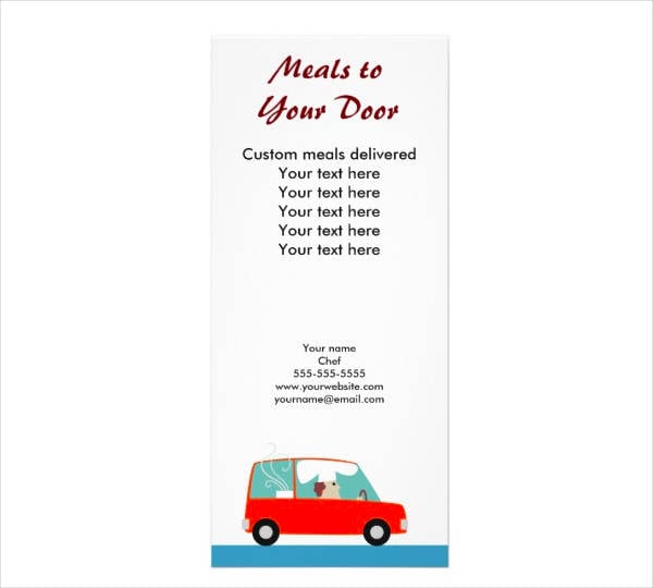 catering delivery rack card