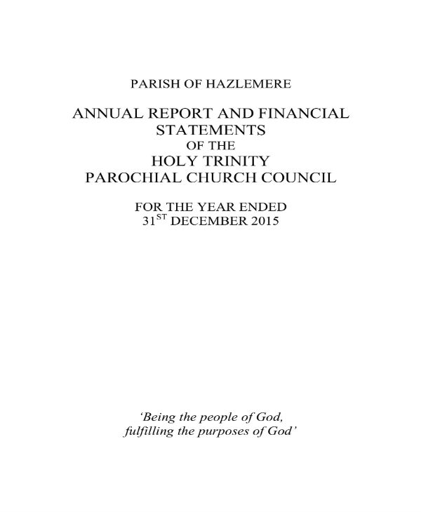 church trustees annual report and accounts 2015 0