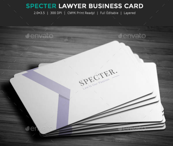 clean lawyer business card template