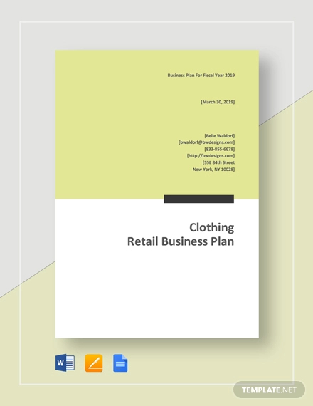 business plan template retail boutique