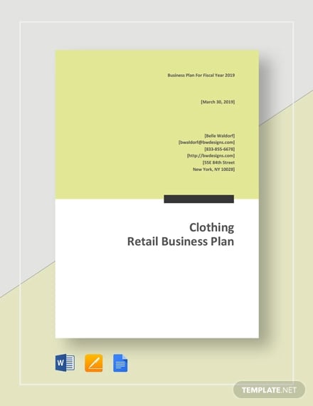 business plan template retail boutique