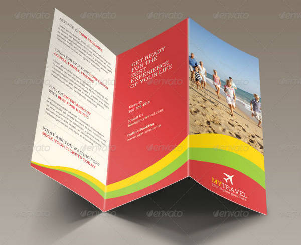 colorful cruise trifold brochure template