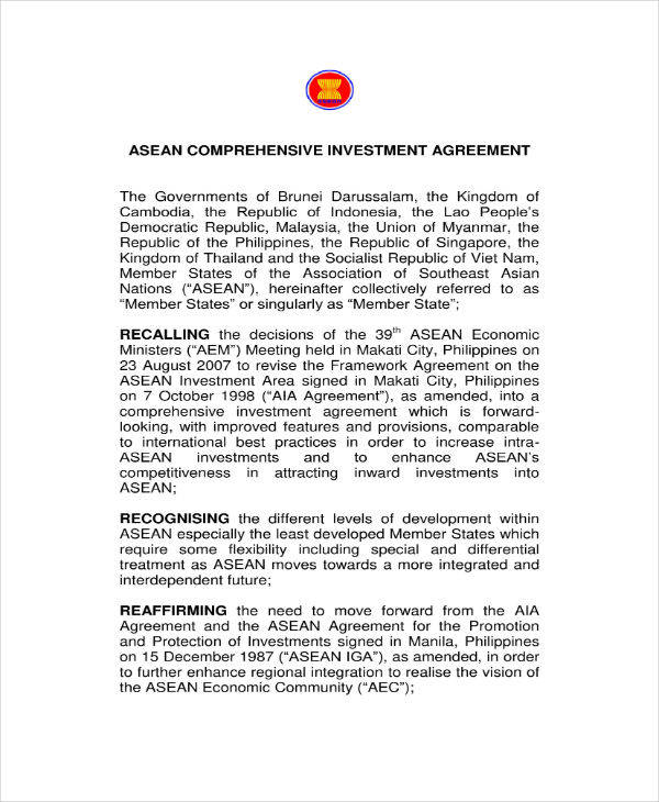 comprehensive investment agreement
