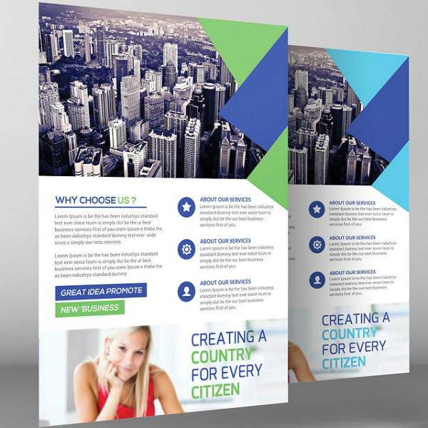 creative theme corporate strategy flyer template