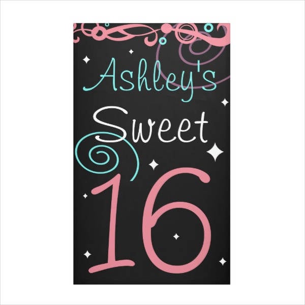 custom sweet 16 banner template1