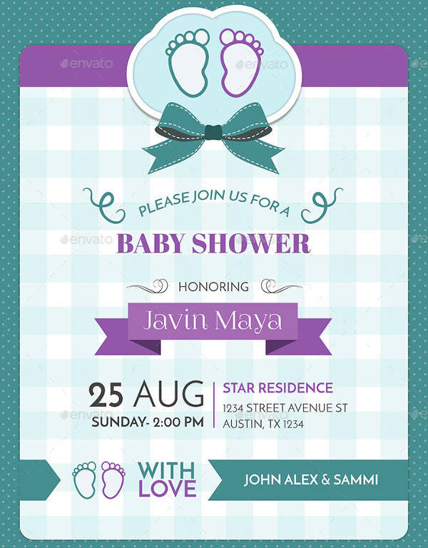 cute baby shower invitation