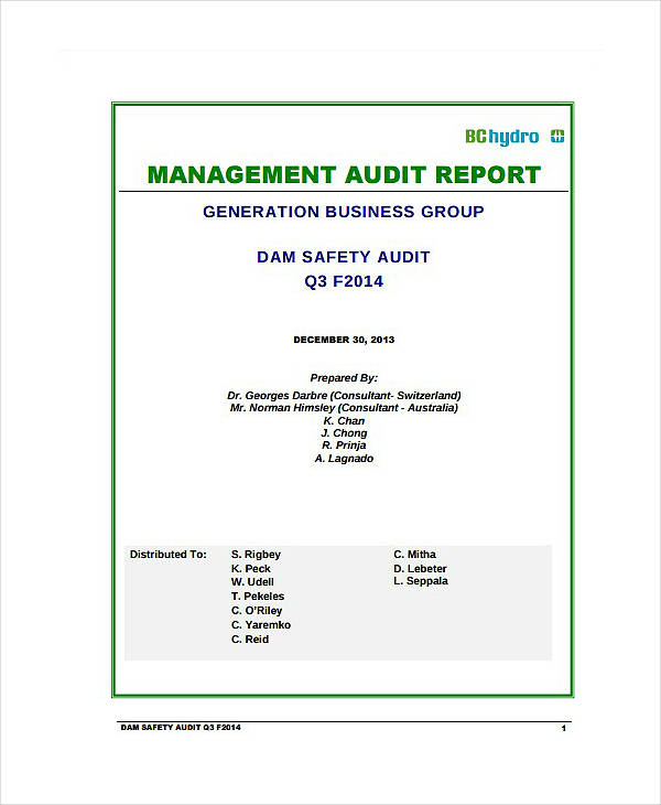 12+ Safety Audit Report Templates PDF