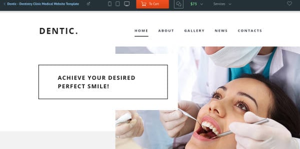 dental clinic website template