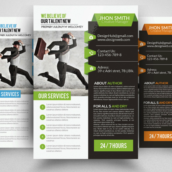 dual tone corporate strategy flyer template