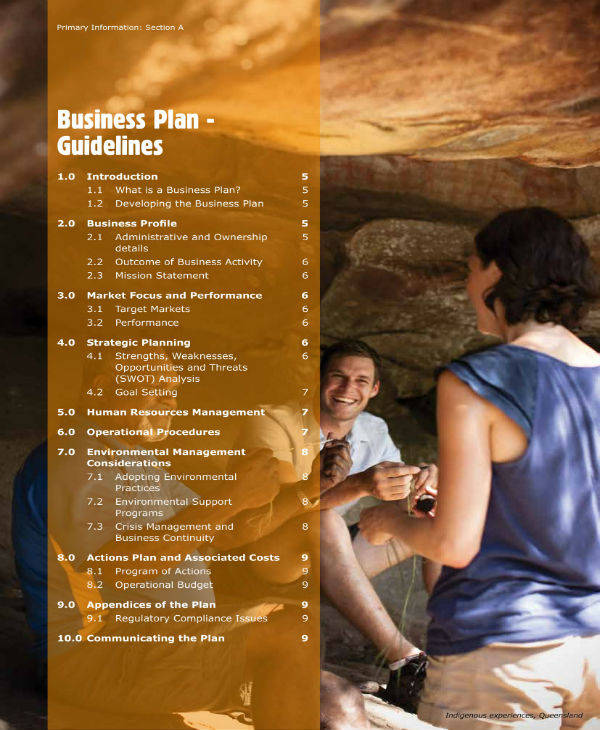 sample business plan for ecotourism