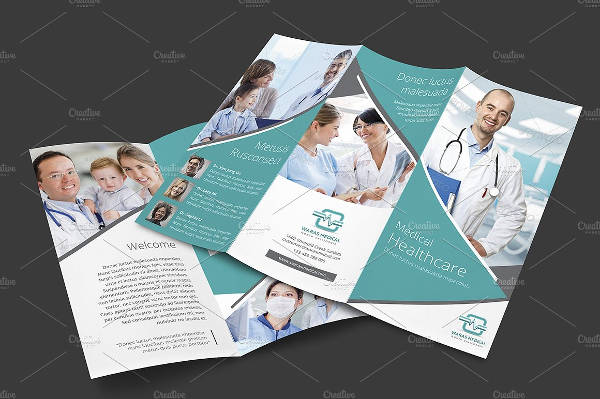 editable medical tri fold brochure template