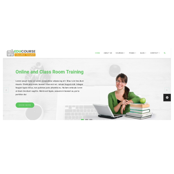 edu course html template for education and online training