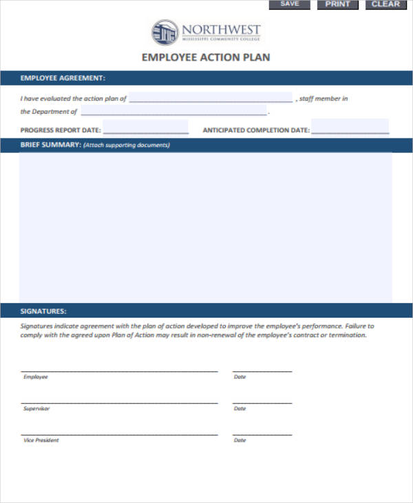 12+ Employee Action Plan Templates PDF