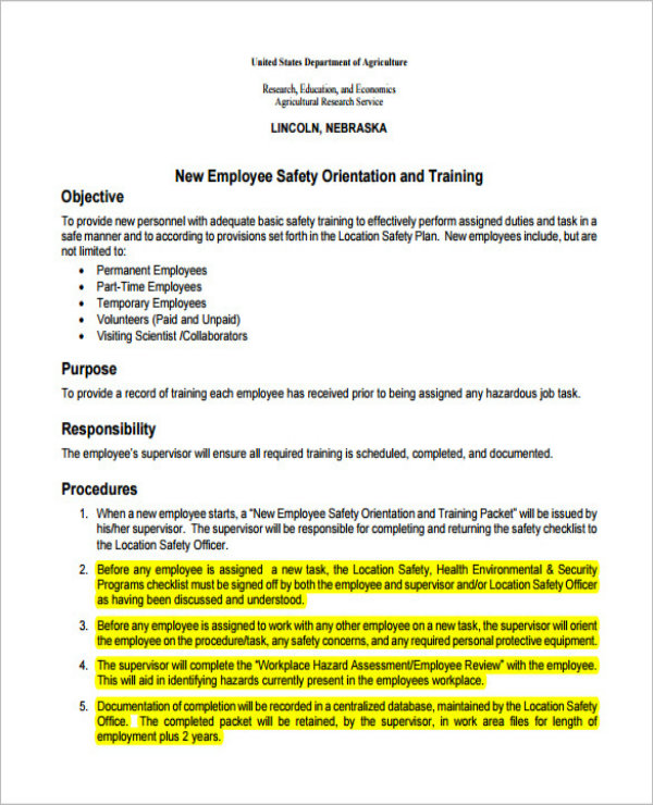 employee training action plan