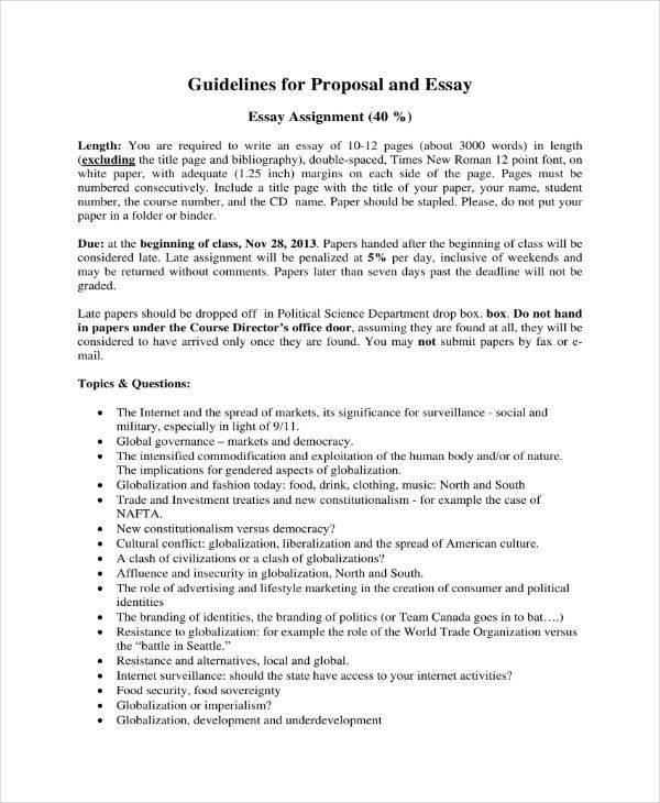 10+ Essay Proposal Outline Templates - PDF, DOC | Free & Premium Templates