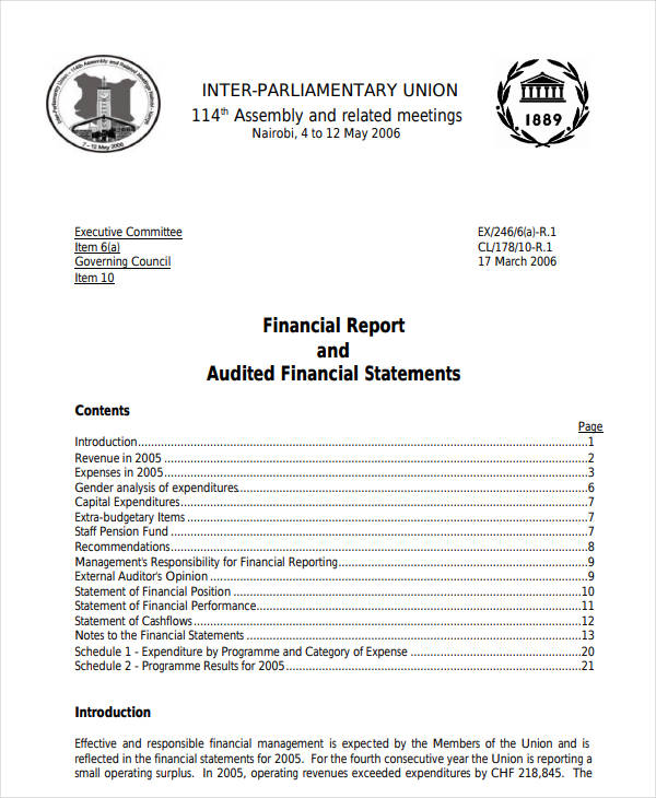 11+ Financial Audit Report Templates - PDF, DOC, PDF, Pages | Free