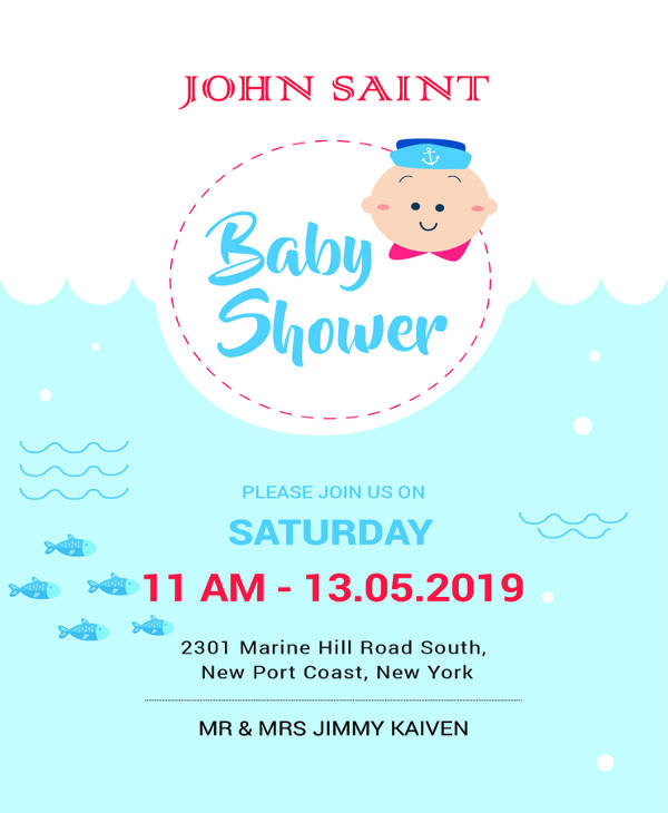 free couples baby shower invitation template