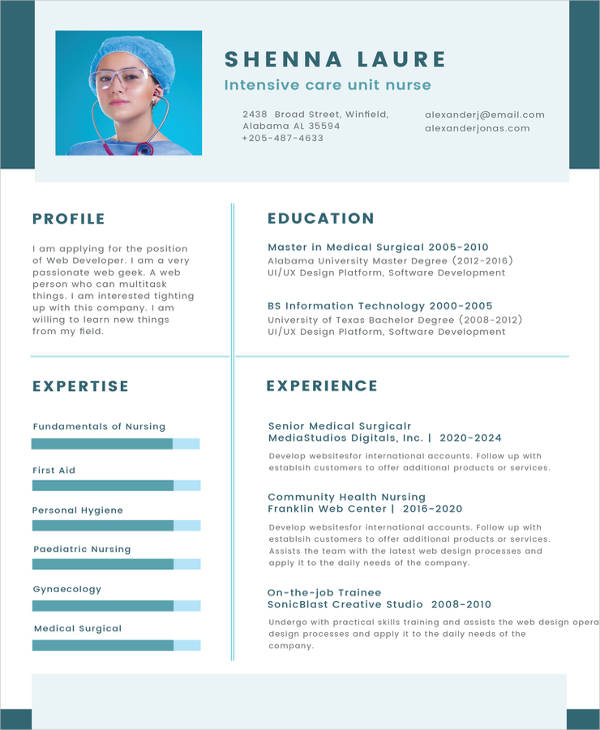 free nursing student resume templates