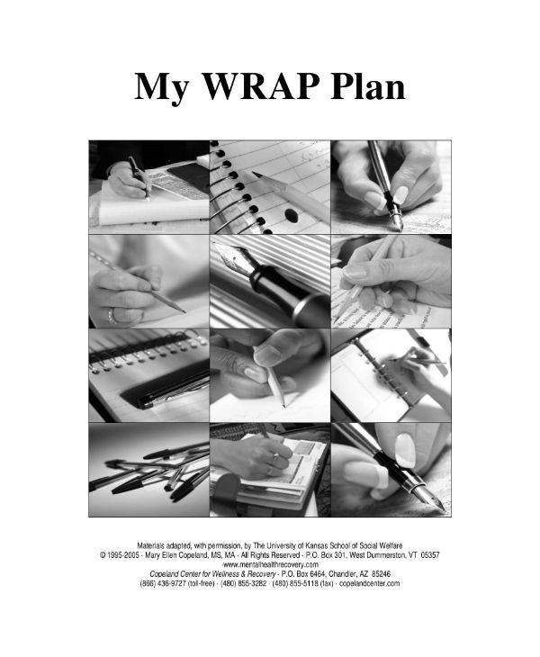 11 Wellness Recovery Action Plan Templates PDF Word