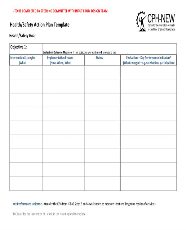 15 + Health and Safety Action Plan Templates PDF, Google Docs, MS