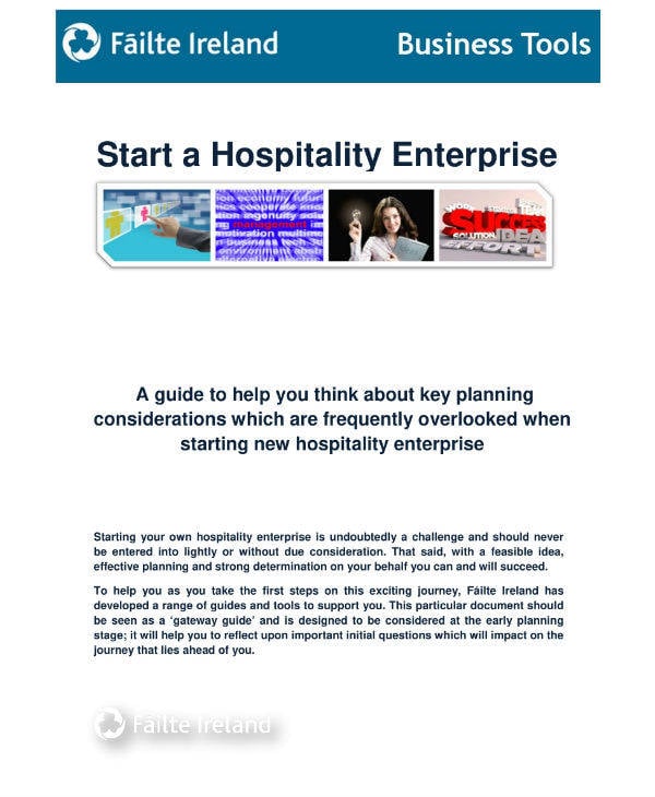 sample business plan for hospitality industry