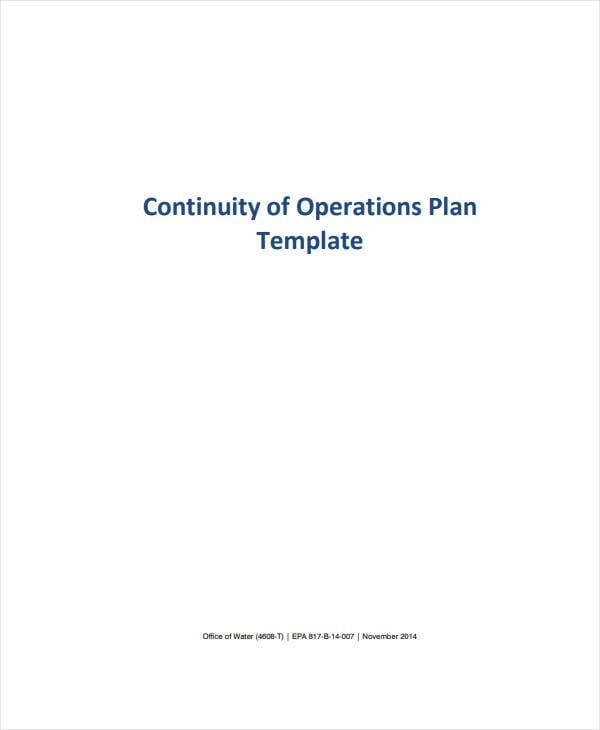 it continuity of operations plan