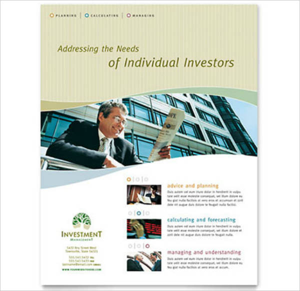 individual investors management flyer template