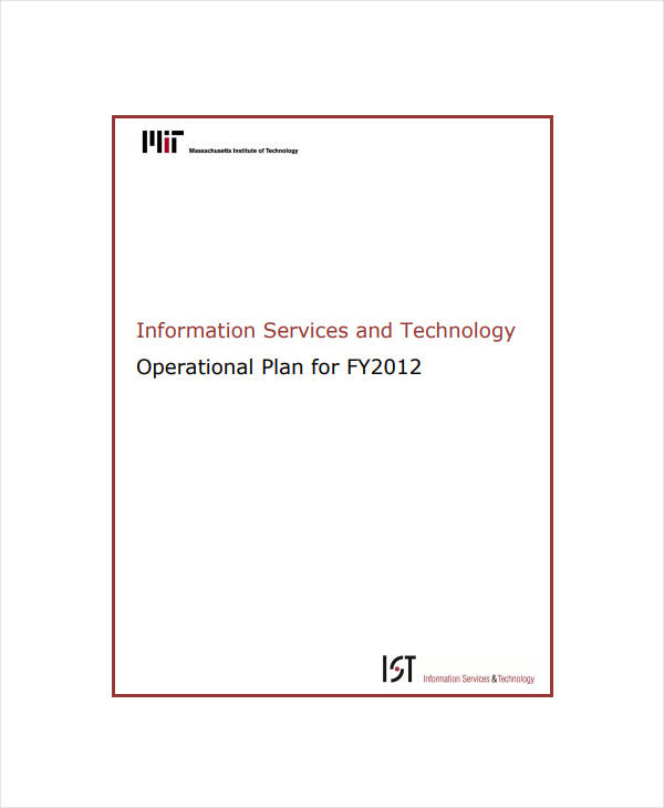 information services and technology operational plan
