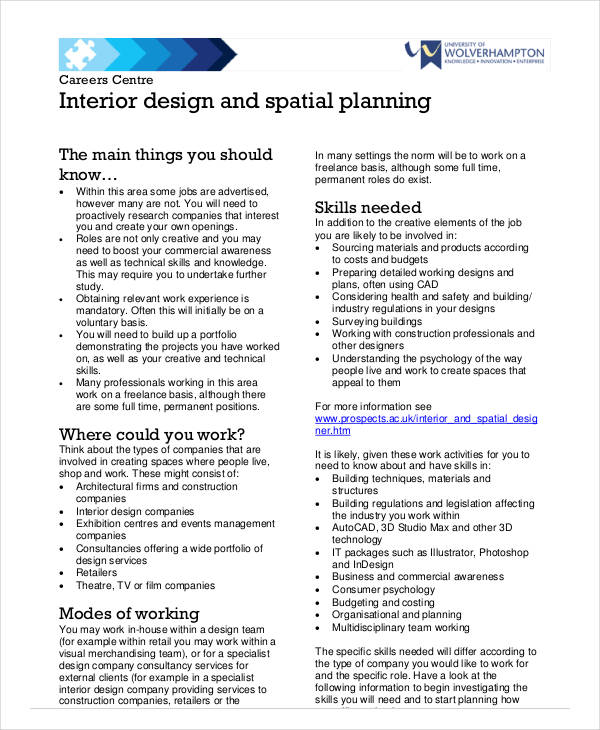 interior design business plan format