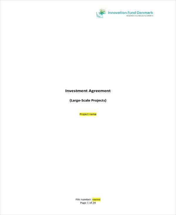 investment agreement example
