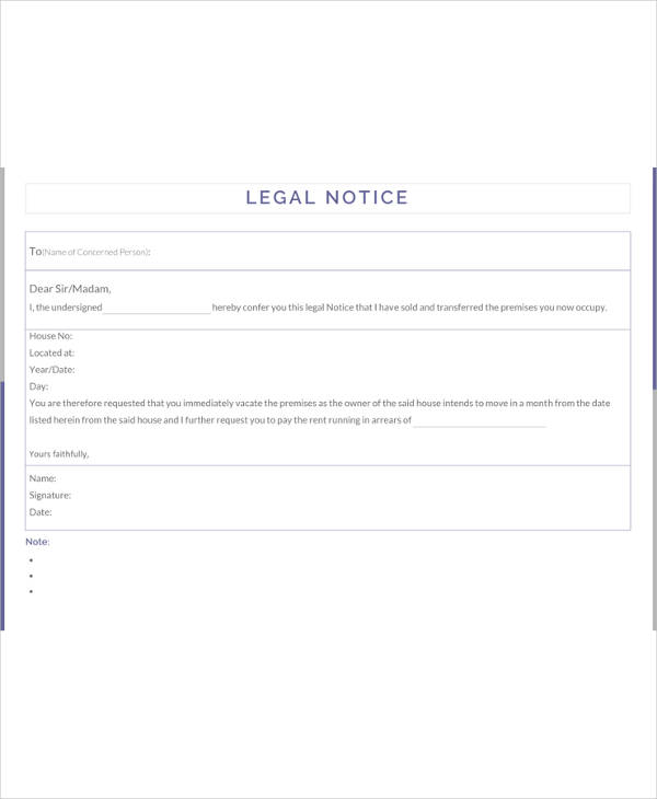 18+ Legal Notice Templates - PDF, DOC