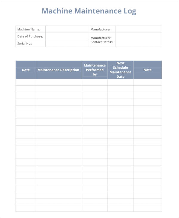 Log Sheet Template - 23+ Free Word, Excel, PDF Documents Download