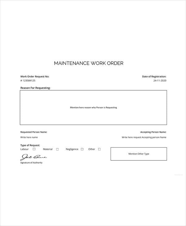 Work Order Template Doc from images.template.net