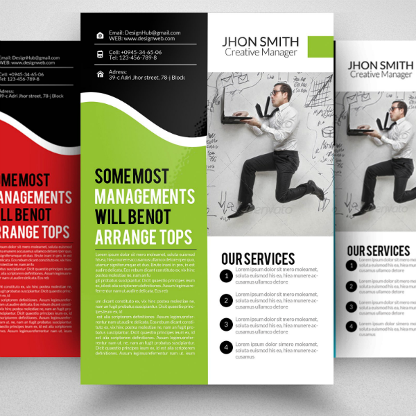 management services corporate strategy flyer template