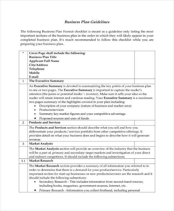 example of market analysis summary in business plan