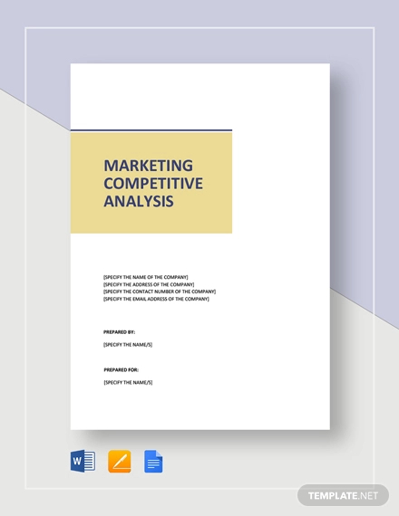 marketing competitive analysis template