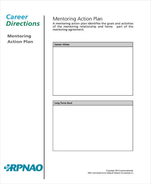 mentoring action plan sample