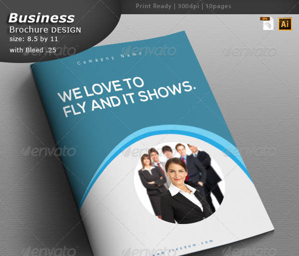 minimalist business services brochure