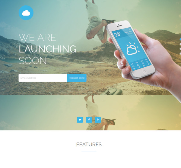 mobile app coming soon responsive wordpress theme