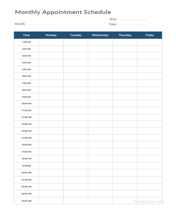 Appointment Schedule Template Excel from images.template.net