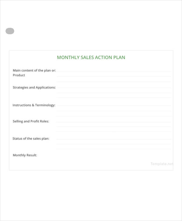 8 Monthly Sales Plan Templates PDF Word Apple Pages