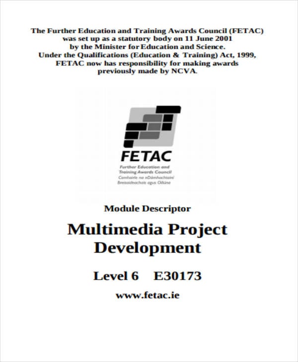 multimedia project development sample