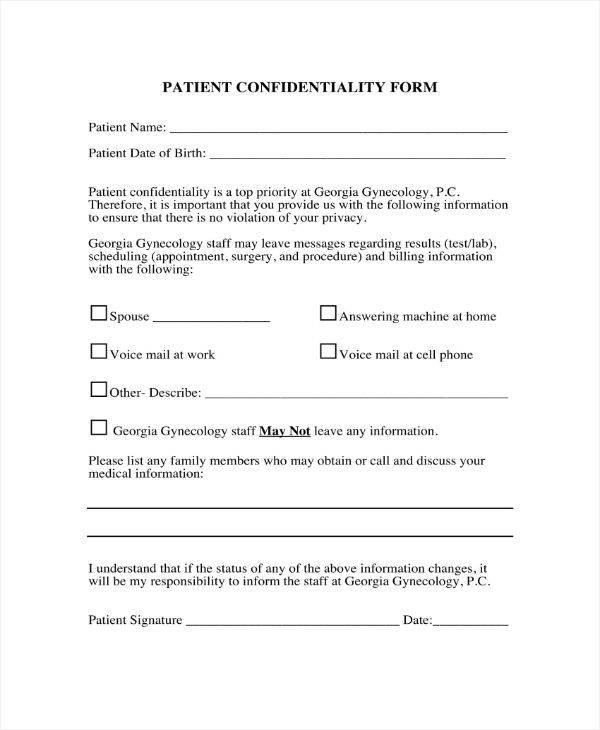 12+ Patient Confidentiality Agreement Templates - PDF, Word