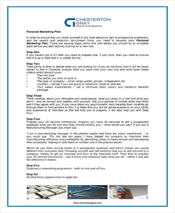 9+ Personal Marketing Plan Templates PDF, Word