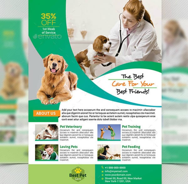 pets clinic flyer template