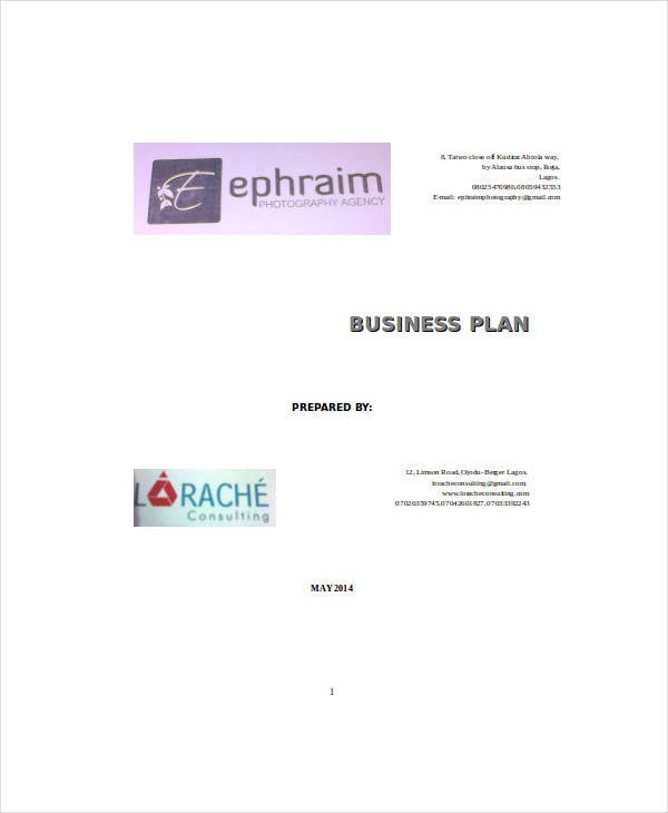 photography business plan example