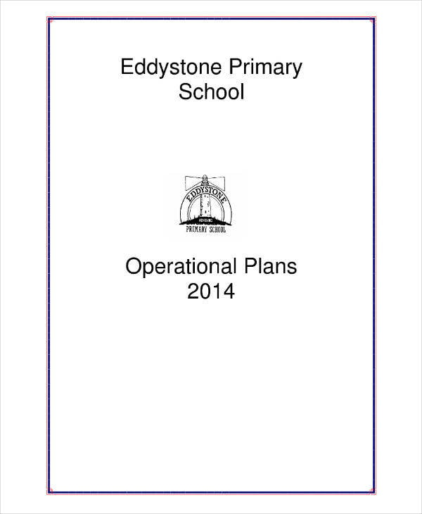 primary school operation plan sample
