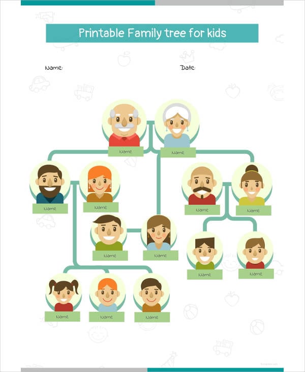 printable family tree for kids template